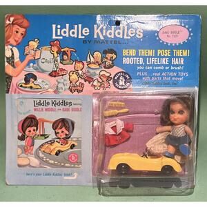 Vtg Mattel Liddle Kiddles Babe Biddle Doll w Original Package and Book,Rare